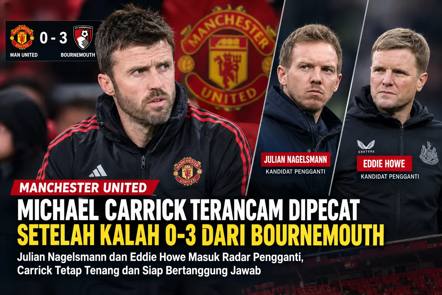 Manchester United Managerial Crisis Graphic